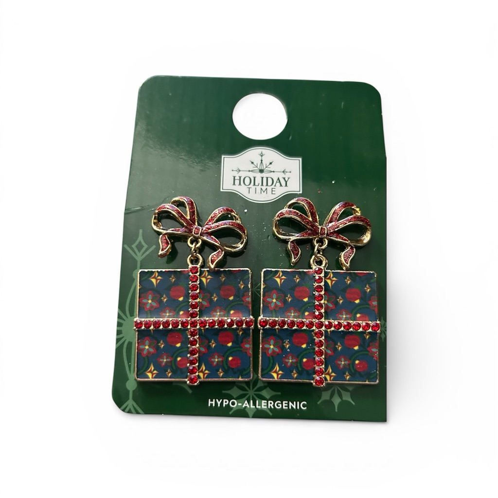 Holiday Time Gift Box Hypo-Allergenic Earrings Nwt